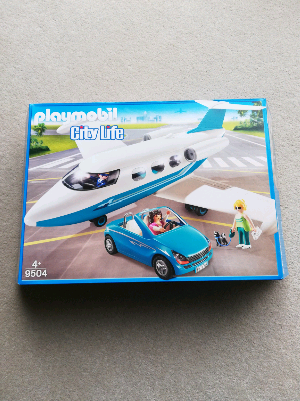 playmobil 9504 executive jet & car